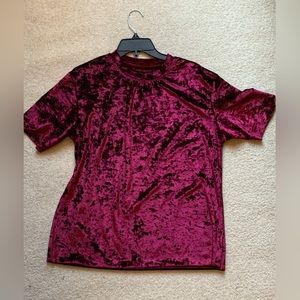 Crimson velvet top